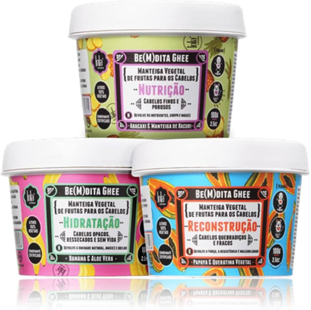 Kit Lola Cosmetics Cronograma Capilar Be(m) dita Ghee (3 Produtos) | Amazon (BR)