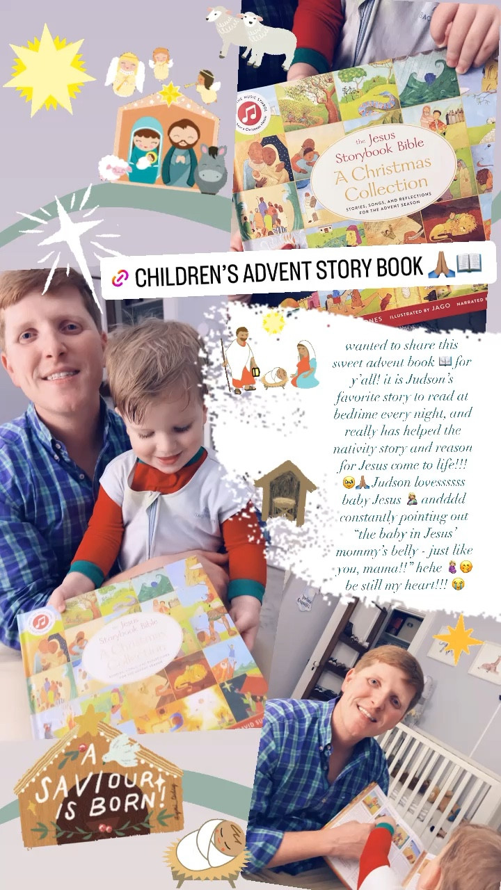 wanted to share this sweet advent book 📖 for y’all! it is Judson’s favorite story to read at bedtime every night, and really has helped the nativity story and reason for Jesus come to life!!! 🥹🙏🏽 Judson lovessssss baby Jesus 🤱🏼 andddd constantly pointing out “the baby in Jesus’ mommy’s belly - just like you, mama!!” hehe 🤰🏼🤭 be still my heart!!! 😭

#LTKSeasonal #LTKHoliday