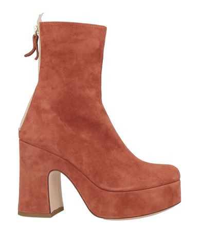 Agl Woman Ankle boots Rust Size 6.5 Leather | YOOX (US)