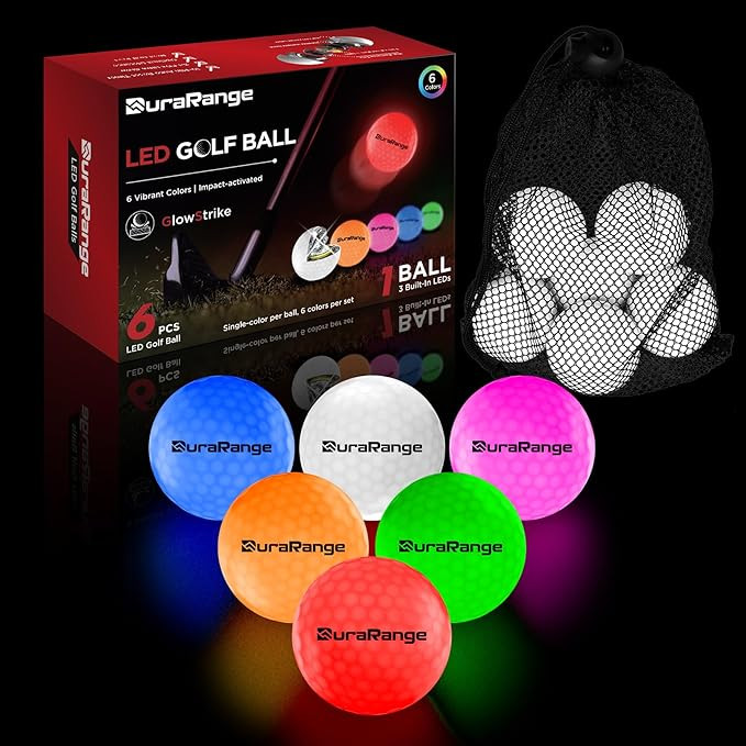 Glow in The Dark Golf Balls - Ultra Bright LED Golf Balls for Night Golf - Novelty Night Golf Gif... | Amazon (US)
