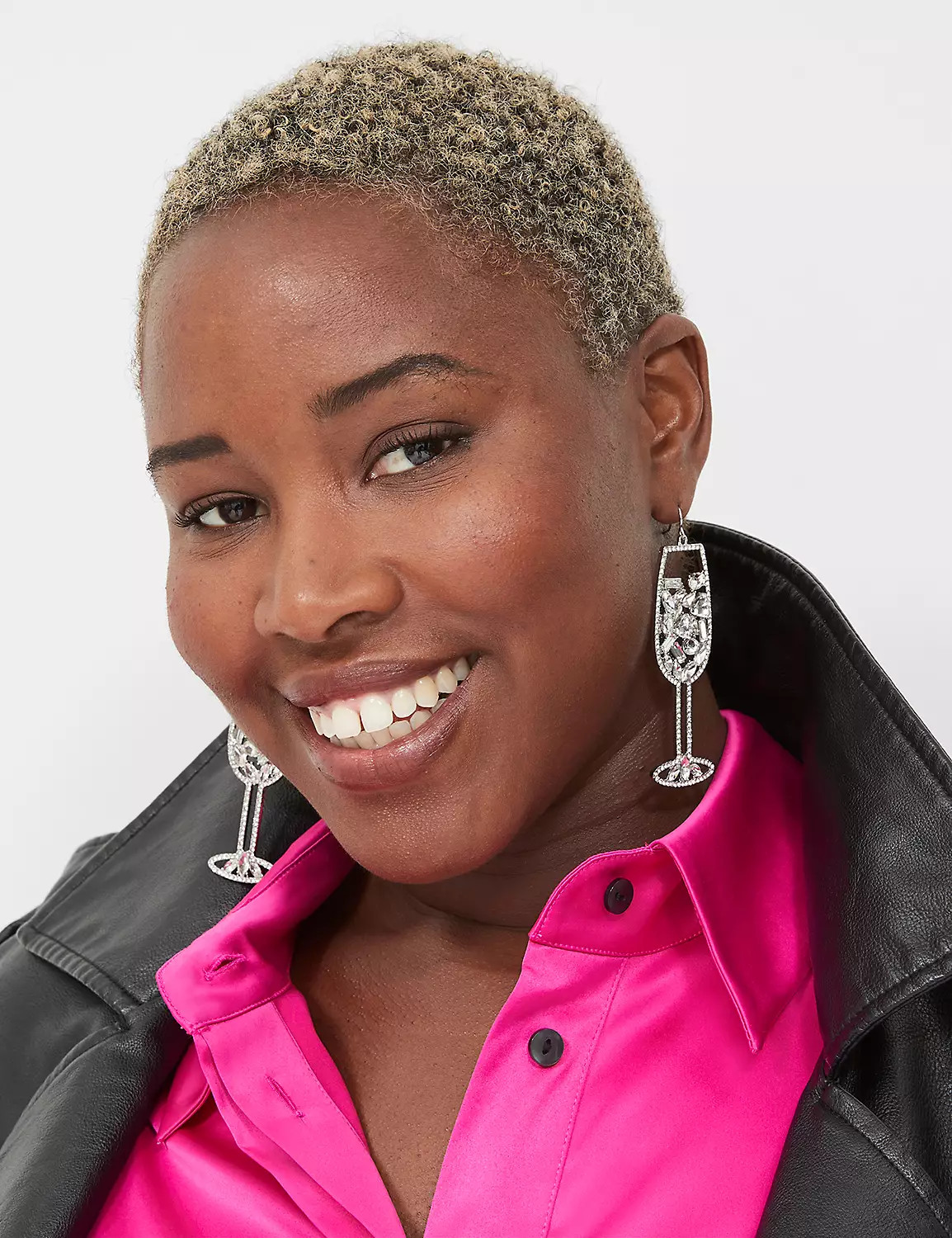 Statement Pave Champagne Glass Earr | LaneBryant | Lane Bryant (US)