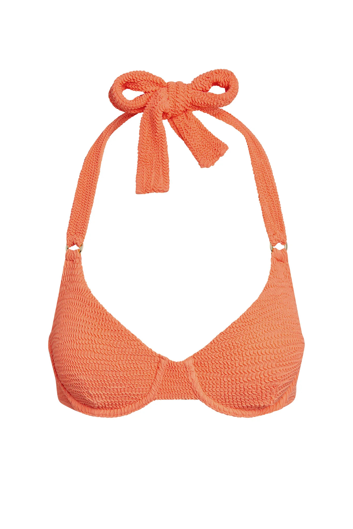 Honolulu Top - Summer Peach Crinkle | Monday Swimwear