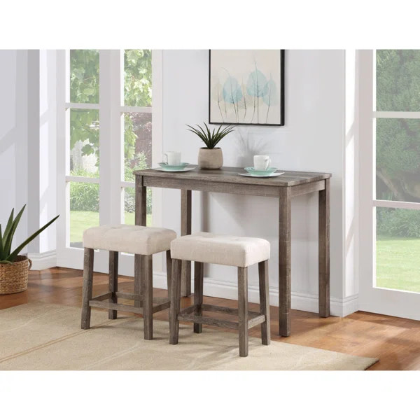 Kailee 3 - Piece Solid Wood Dining Set | Wayfair North America