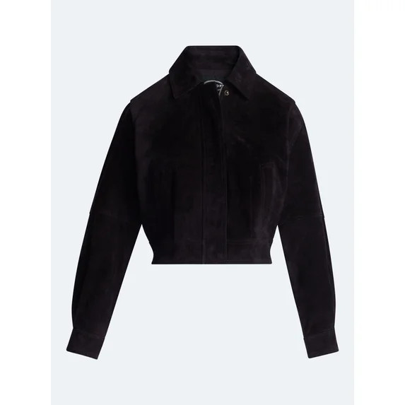 Scoop Women’s and Women’s Plus Cropped Suede Jacket, Sizes XS-4X | Walmart (US)