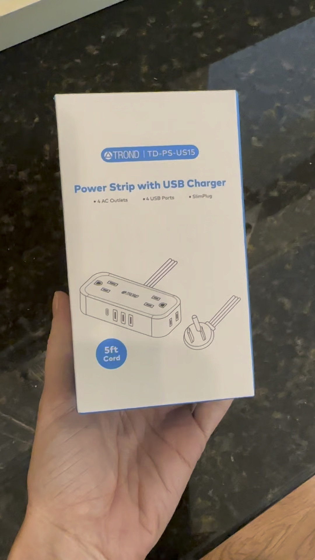 Compact power strip with flat plug, 4 ac outlets and 4 usb outlets. Create your own charging station  

#LTKhome #LTKVideo