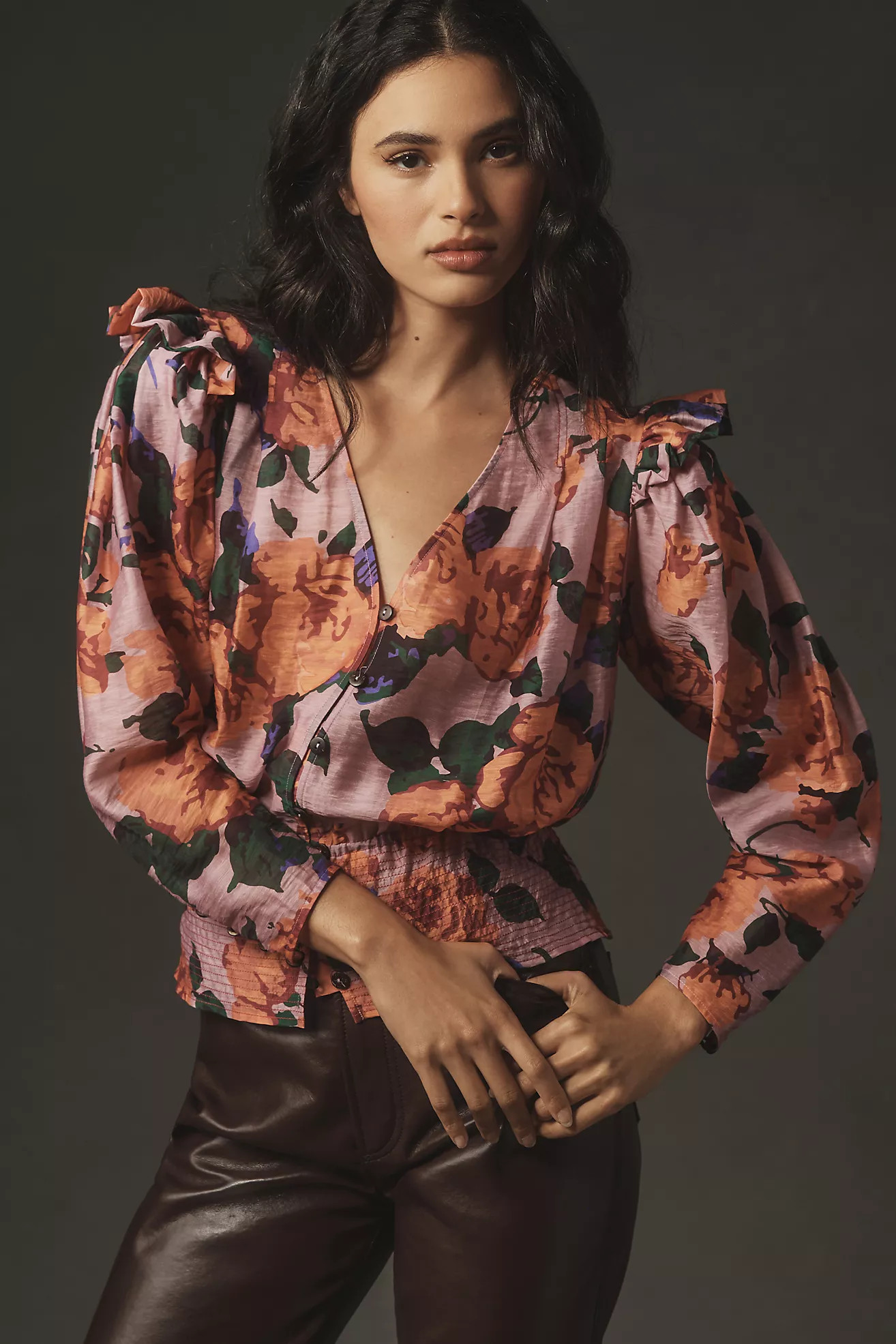 Hope for Flowers by Tracy Reese Cinched Ruffle Blouse | Anthropologie (US)