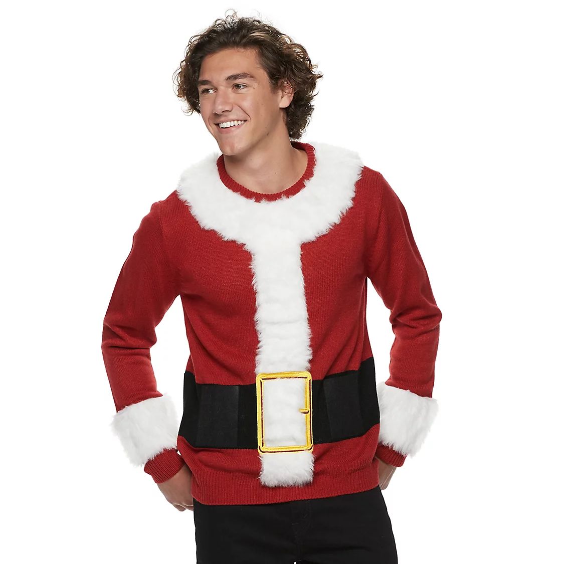 Men's Santa Christmas Sweater with Beverage Holder | Kohl's