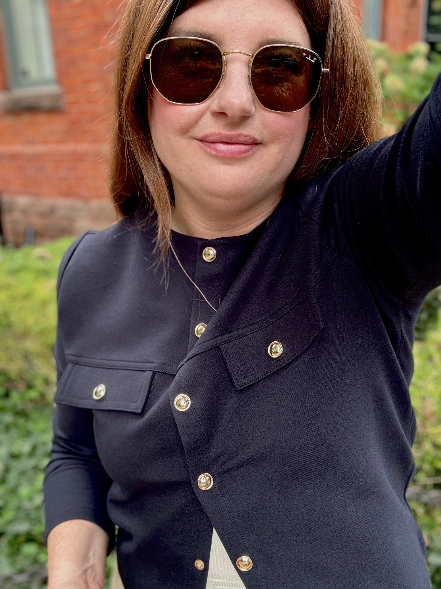 Blue cardigan that can be worn as a jacket or coat for transitional outfits from summer to fall. #hm #cardigan 

#LTKcanada #LTKautumn #LTKworkwear