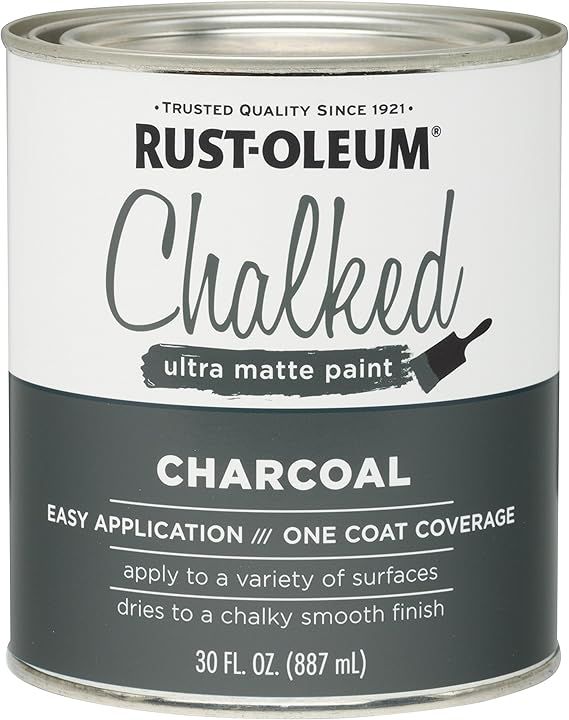 Rust-Oleum 285144 Ultra Matte Interior Chalked Paint 30 oz, Charcoal | Amazon (US)