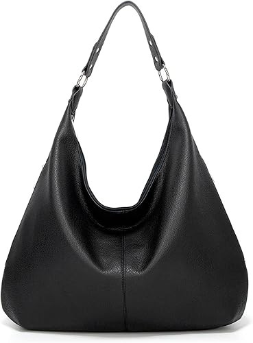 Ashioup Hobo Bags for Women Soft PU Leather Shoulder Bag Vintage Slouchy Handbag with Zipper | Amazon (US)