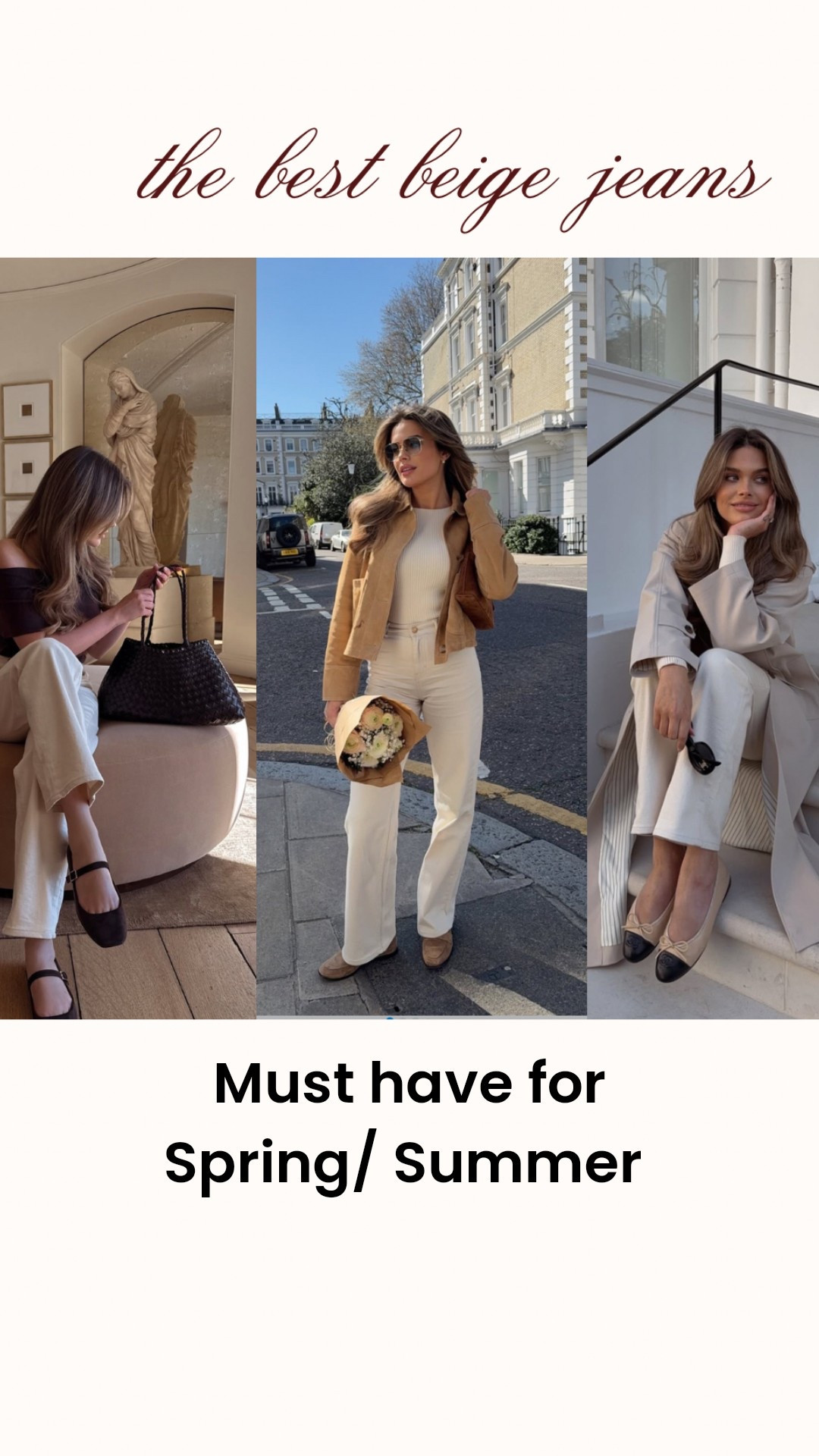 Beige jeans are perfect for styling up outfits in spring summer. I’ve linked the ones I’m wearing as well as some other lovely options 

#LTKuk #LTKspring #LTKAprilSpotlight