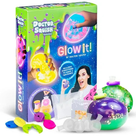 Doctor Squish Glow in The Dark Squishy Pack Refills - DIY Squishy Making Kit - Create Your Own Squishies with Neon Glow Effects | Walmart (US)