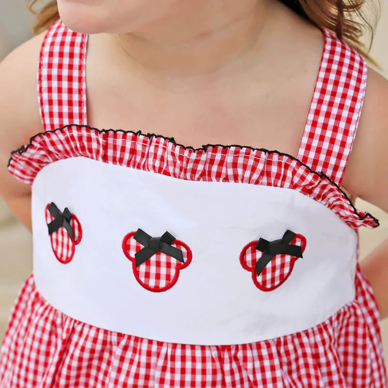 Mouse Ears Red Gingham Cara Dress | Classic Whimsy
