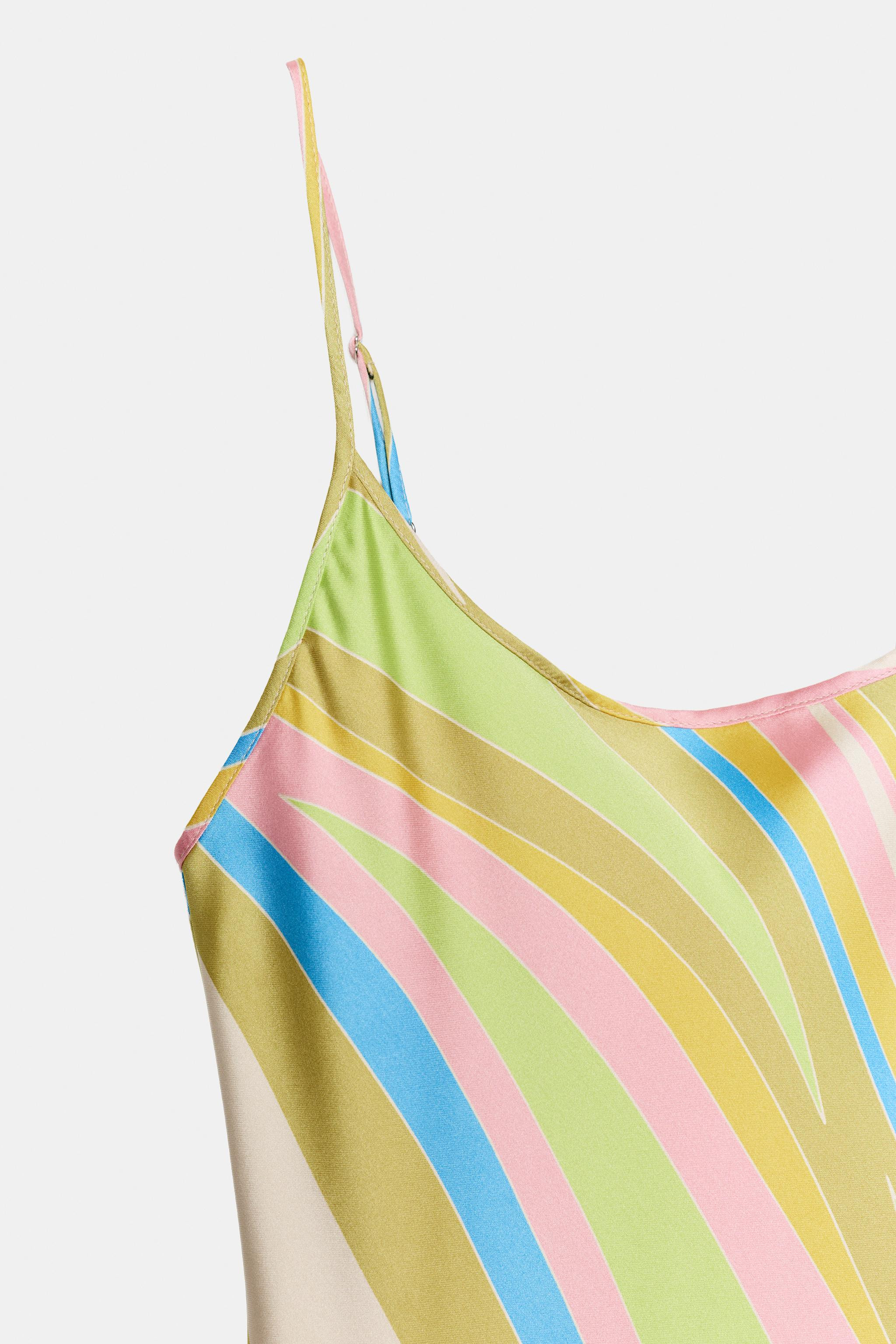 PRINTED SATIN EFFECT MIDI DRESS | Zara US