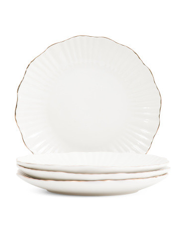 4pk Porcelain Zinnia Salad Plates | TJ Maxx