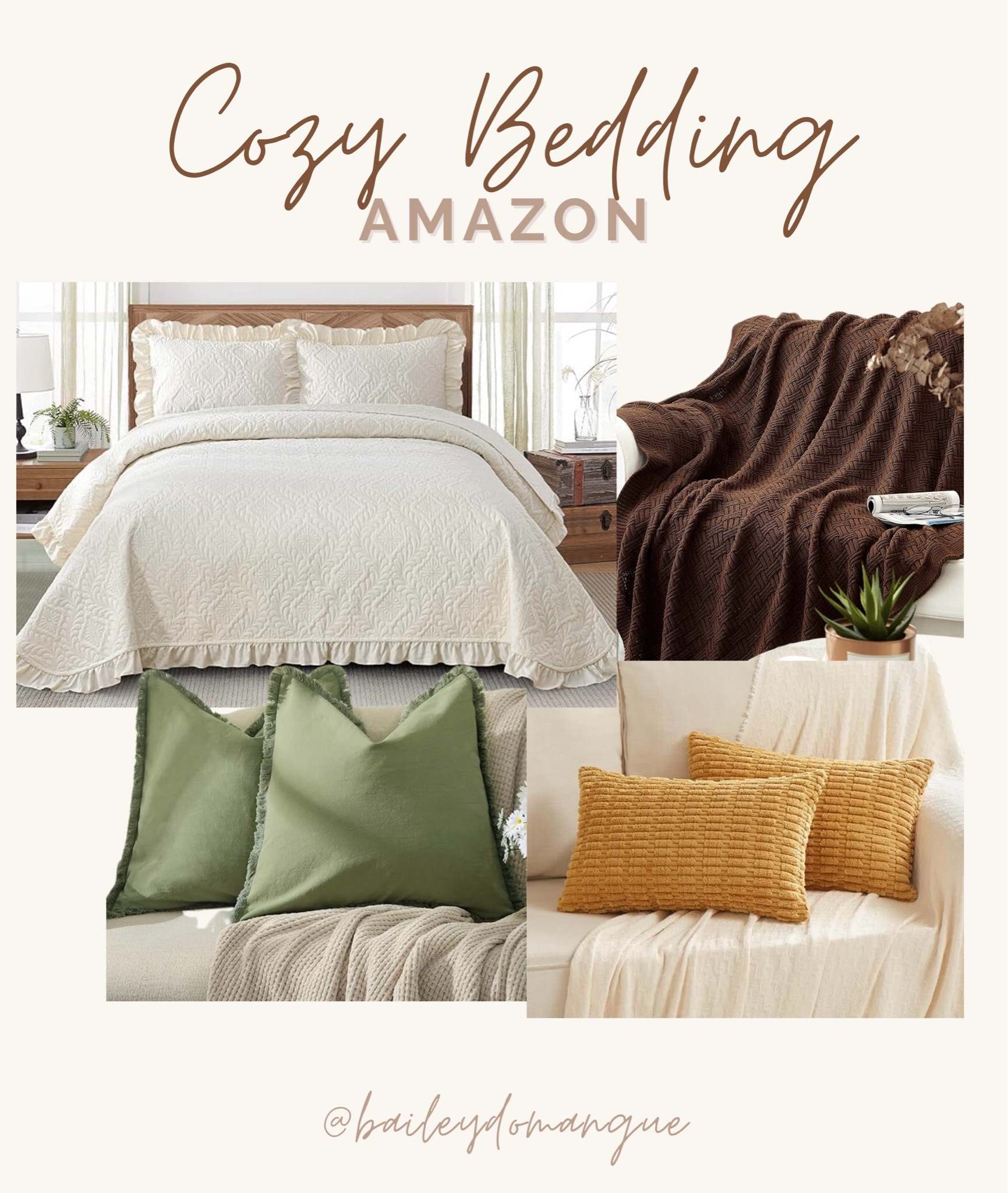 COZY bedding + pillows from Amazon🤎

#LTKHoliday #LTKSeasonal #LTKHome
