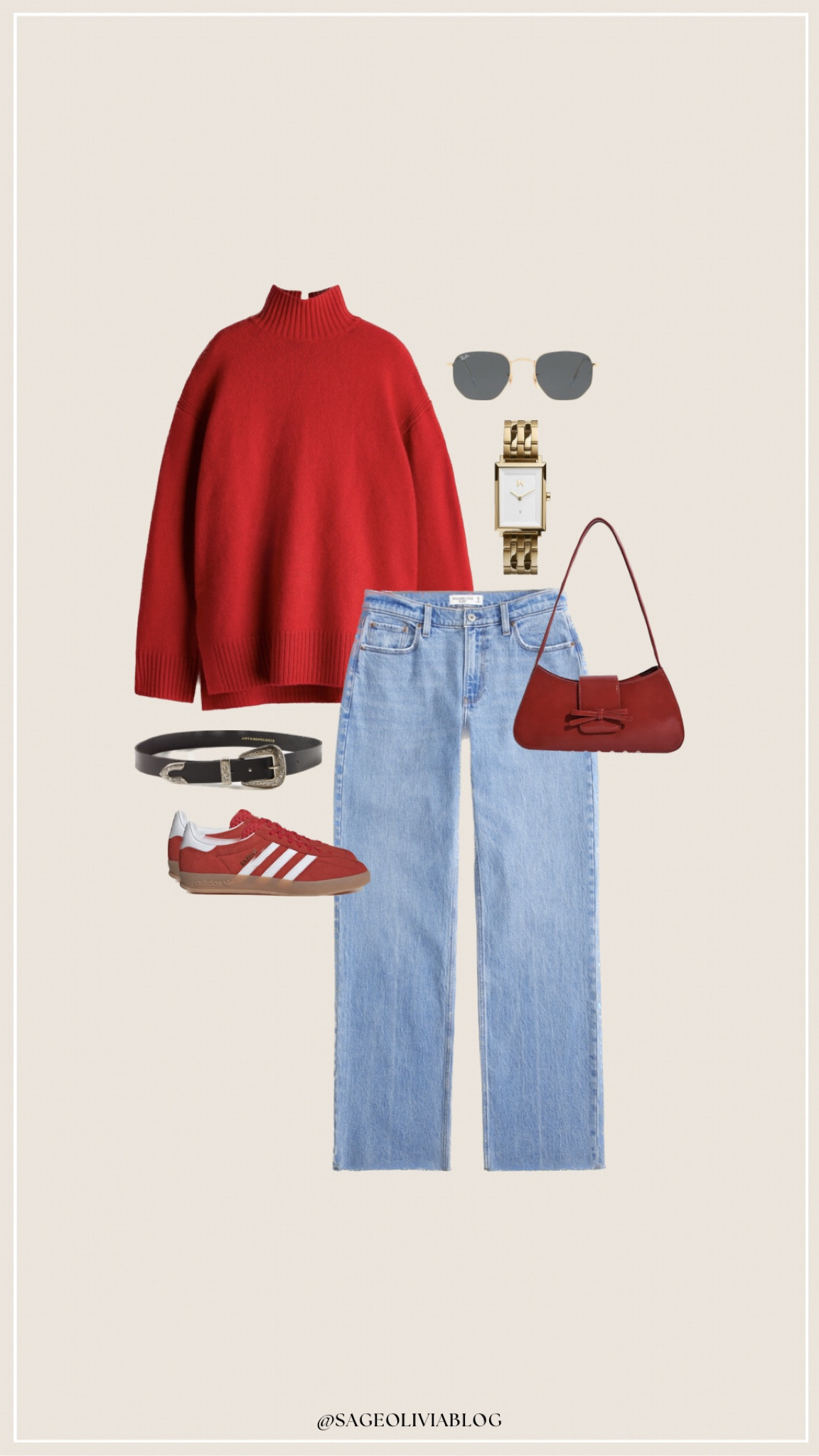 Red sweater outfit ♥️

#LTKSeasonal #LTKMostLoved #LTKFindsUnder100