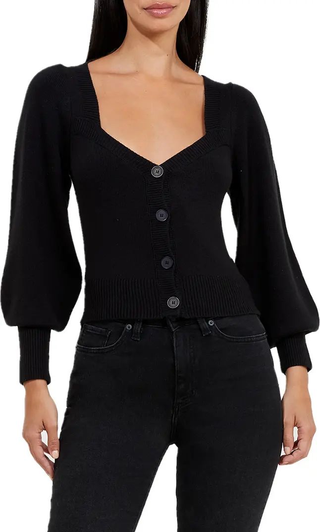 French Connection Babysoft Balloon Sleeve Cardigan | Nordstrom | Nordstrom