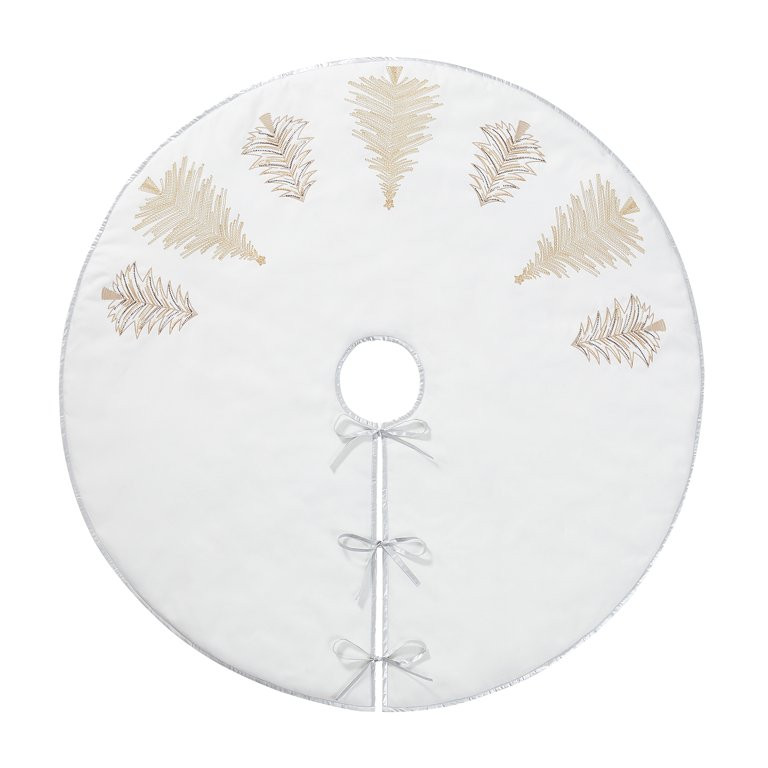 My Texas House Stephanie Ivory Beaded Christmas Tree Skirt, 52" | Walmart (US)