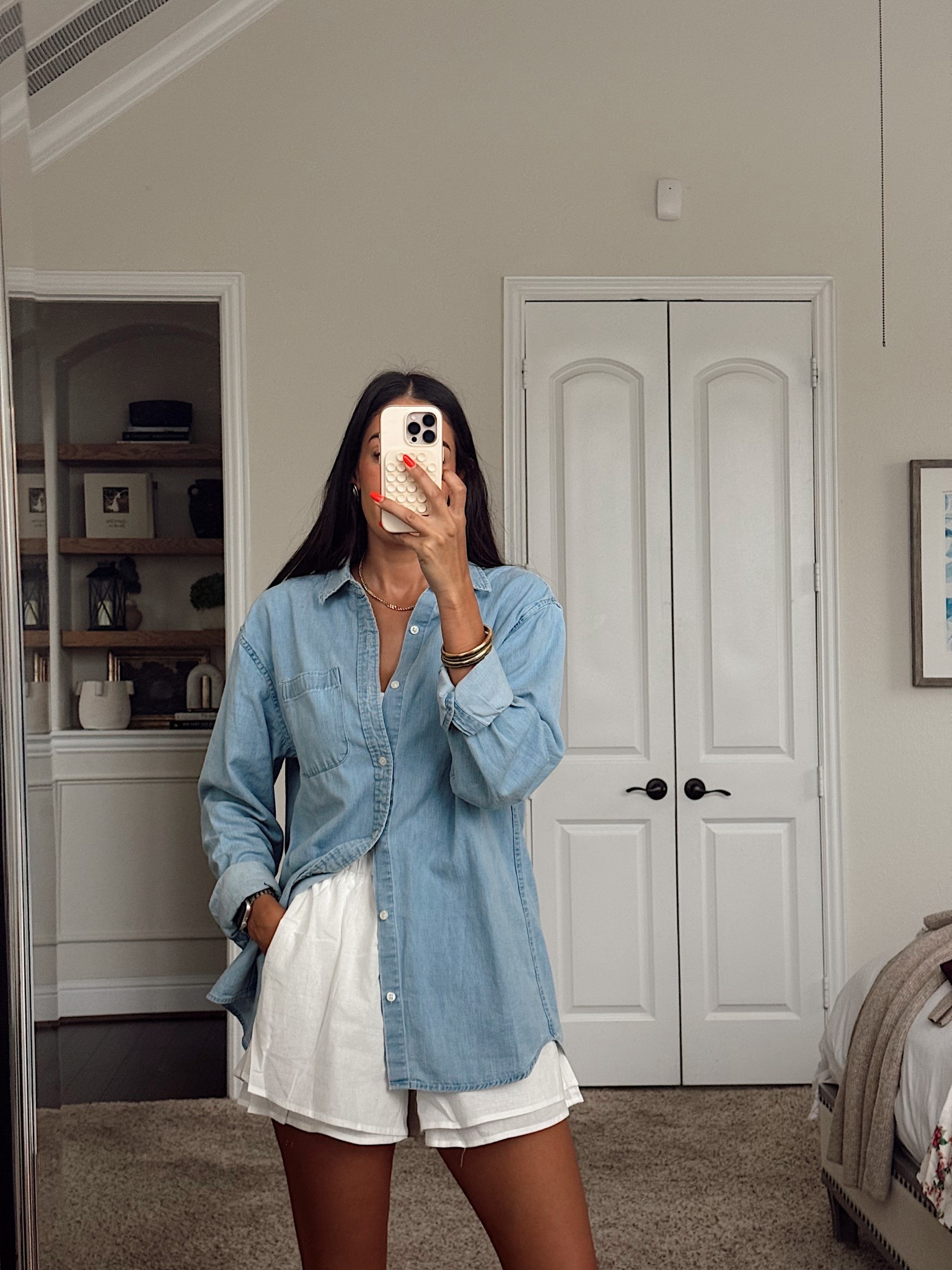 Medium denim 
Xs shorts from a set 