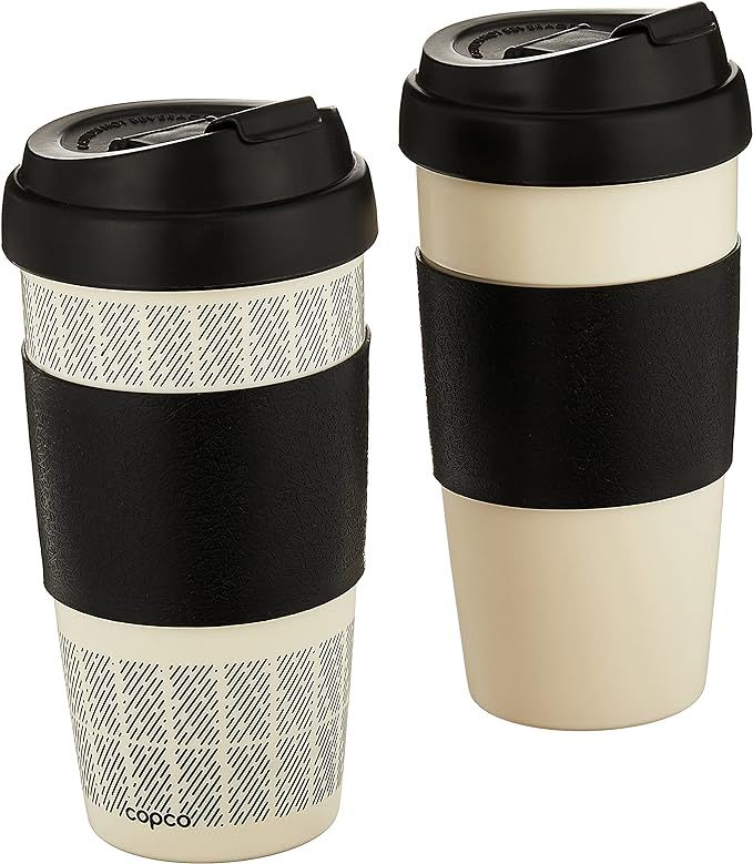 Copco 5237160 Reusable, Insulated Double Wall Travel Mugs 16-ounce White/Black , 2 Count ( Pack o... | Amazon (US)