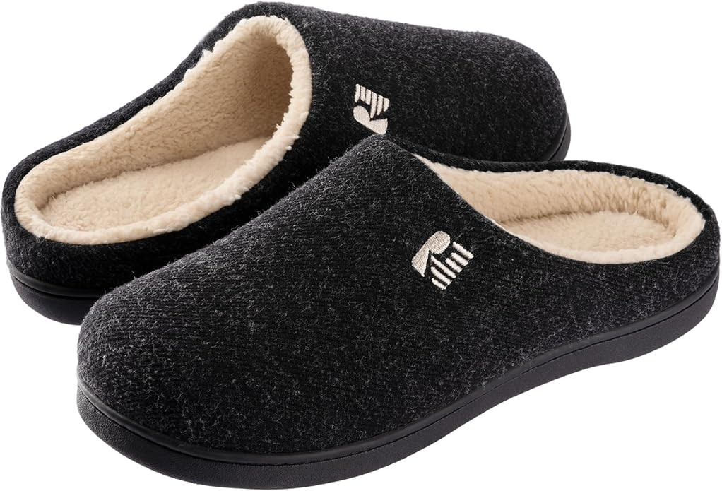 RockDove Men's Sherpa Lined Memory Foam Clog Slipper | Amazon (US)