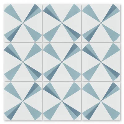 Polaris 8" x 8" Cement Patterned Wall & Floor Tile | Wayfair North America