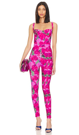 Fonda Jumpsuit in Abstract Pink | Revolve Clothing (Global)