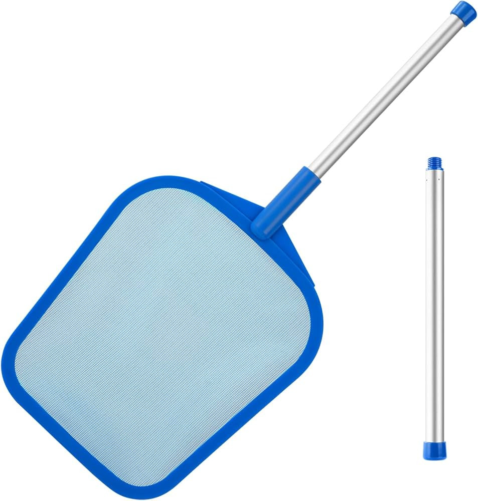 Tavaleu Pool Skimmer, Hot Tub Skimmer Spa Net with Pole, 26'', Ultra Fine Mesh Skimmer Rake, Swim... | Amazon (US)