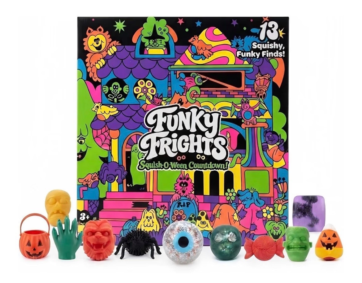 The Funky Frights Squish-O-Ween Countdown Calendar is back in stock for under $20 at Amazon today! It’s been absolutely flying, and most retailers have been charging shipping for it - this one comes from Amazon directly and has free shipping! Includes 13 themed squishies, and I can just about guarantee this will be impossible to find later this year.

#LTKSaleAlert #LTKKids #LTKSeasonal