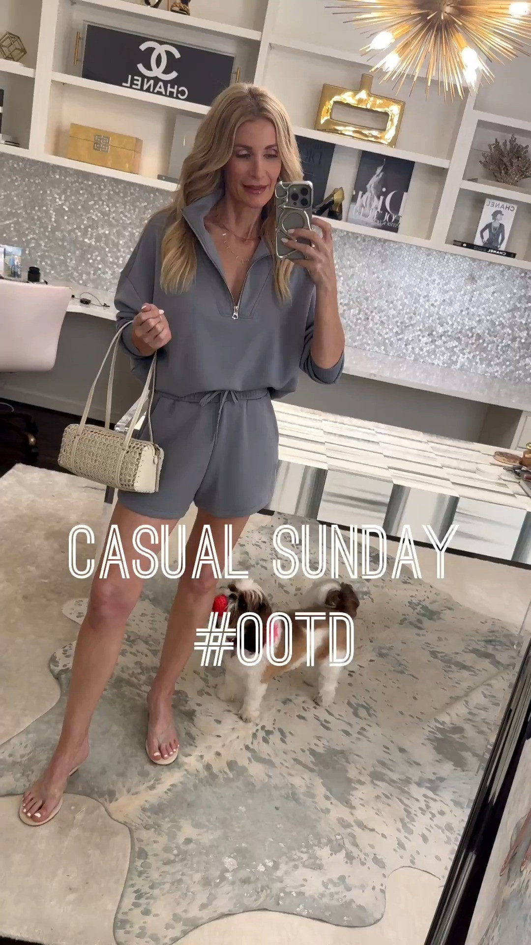 This grey matching shorts set is the perfect elevated lounge look — I love the half-zip top paired with the drawstring shorts for an outfit that feels comfortable, chic, and easy to throw on for travel, errands, or casual days at home. The soft neutral shade makes it feel polished while still being effortless. I’m wearing an XS in the top and an XS in the shorts. 

#LTKSeasonal 

 

#LTKootd #LTKootd #LTKOver40 #LTKSaleAlert
