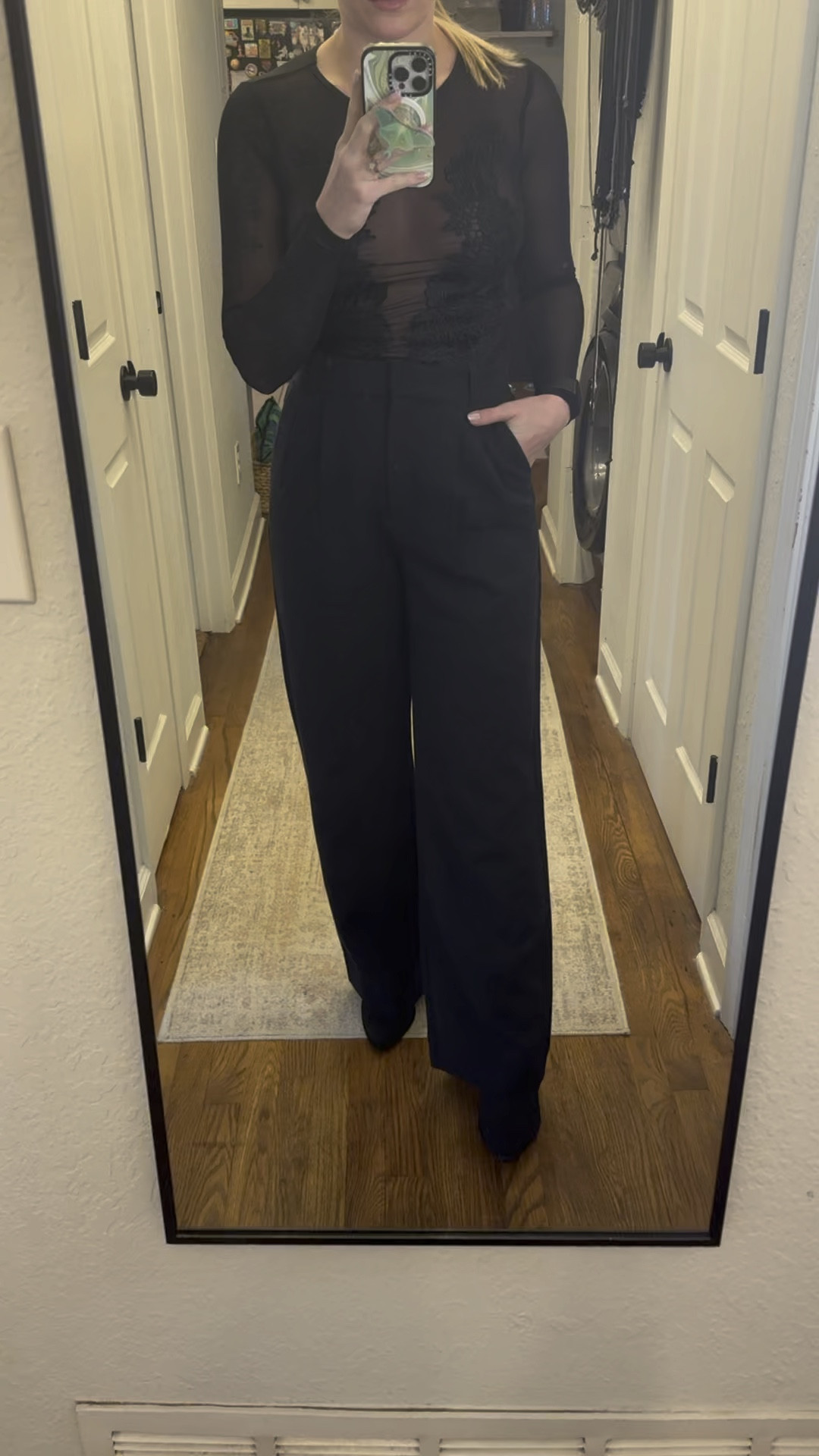 The most versatile pants! These can take you from fall into spring. They’re so easy to dress up or down. I’m wearing a 28L but could have done a 27L also. 

#dresspants #slacks #pants #casualoutfit #easyoutfit #affordablefinds #widelegpants

#LTKfindsunder100 #LTKsalealert #LTKstyletip