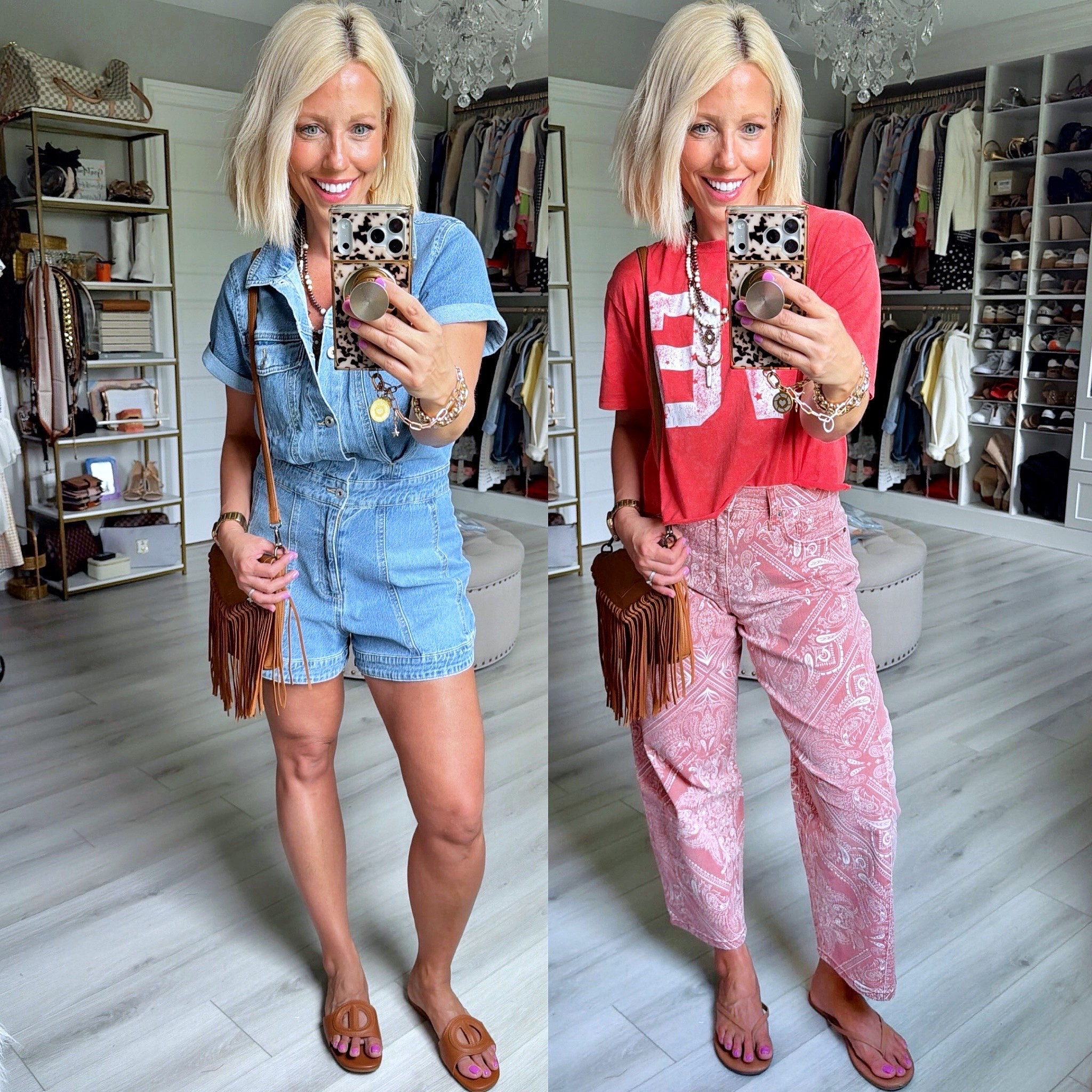 POV: you found the perfect denim romper for every summer plan ☀️💙 From brunch dates to beach trips, concerts, errands, and summer vacations… this Walmart fashion find does it ALL. The fit, the comfort, the styling options = obsessed. 🙌✨

Pair it with sneakers for a casual mom-on-the-go look or dress it up with wedges and layered jewelry for date night 💫 This is the kind of affordable fashion piece that makes getting dressed EASY.
⬇️⬇️⬇️
Romper size small (runs big)
Tee medium 
Jeans sized down to a 2 (runs big)

#WalmartFashion #WalmartFinds #DenimRomper #SummerStyle #AffordableFashion #SummerOutfits #MomStyle #CasualChic #FashionFinds #OOTD #SummerFashion #WalmartStyle #DenimStyle #EverydayFashion #FashionReels #StyleInspo #CuteOutfits #VacationStyle #TrendingFashion #RomperSeason

#LTKSaleAlert #LTKSeasonal #LTKOver40