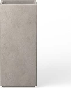 Kante 23.6" H Tall Rectangular Concrete Planter, Modern Square Diameter Plant Pot with Drainage H... | Amazon (US)