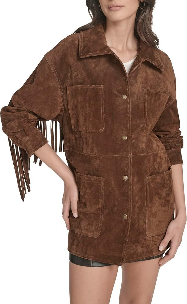 Levi's Women's 4-Pocket Chore Coat with Fringe Trim | Amazon (US)