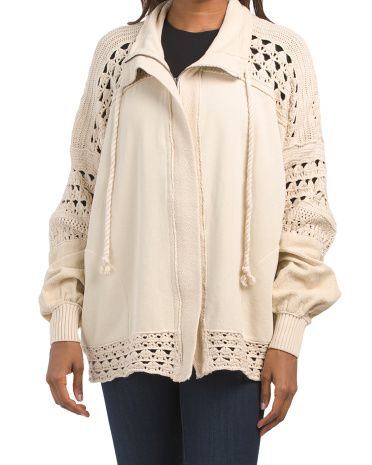 Dune Bug Crochet Zip Cardigan | Contemporary Wip | T.J.Maxx | TJ Maxx