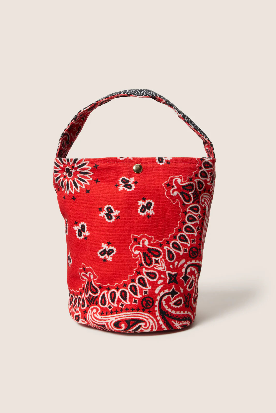 EVEREVE Women's Mylee Bandana Bucket Bag, Red | Evereve