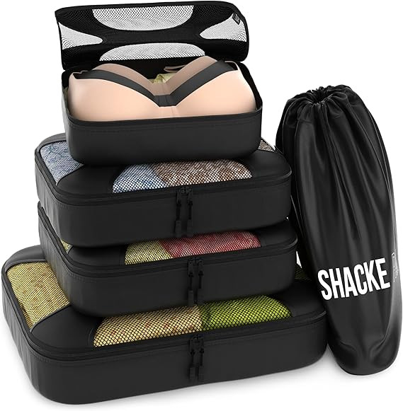 Shacke Pak - 5 Set Packing Cubes - Travel Organizers with Laundry Bag | Amazon (US)