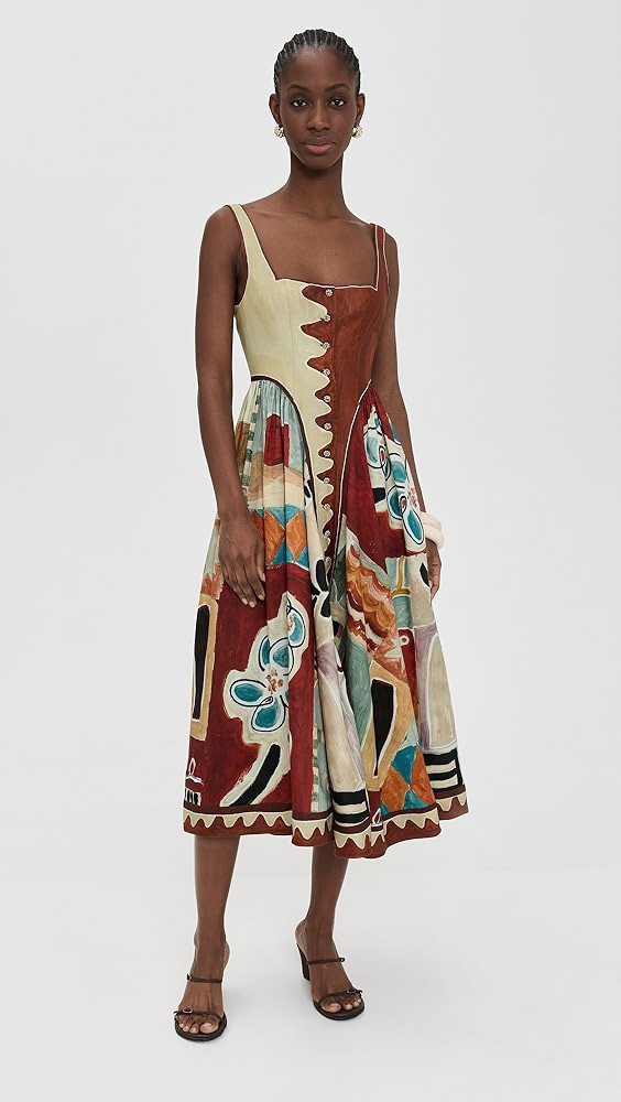 Michelle Square Neck Midi Dress | Shopbop