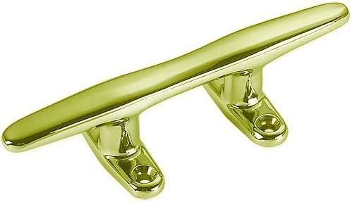 Solid Brass Nautical Cleat by Shiplights (for Hooks, Handle, Draw Pulls, etc) (5", Unlacquered Po... | Amazon (US)