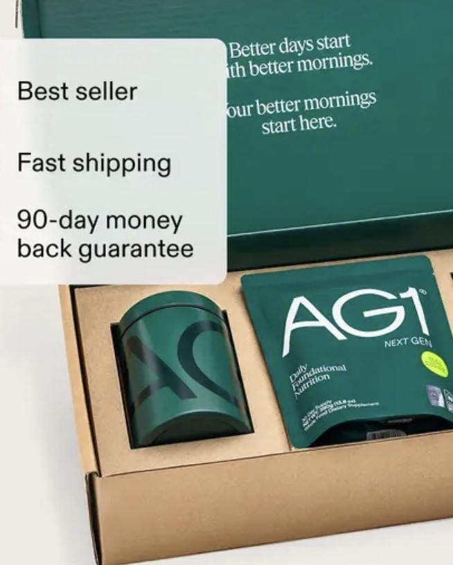 Time to take care of you 🤗 Holidays can be stressful and sometimes our nutrition can suffer even if we are the healthiest eaters. I came across AG-1 and thought, this is a good solution! 

AG-1 takes the place of your multivitamin AND adds in good greens, prebiotics and probiotics. It even fills nutrient gaps in the healthiest eaters. 

AG1 IS FREE OF
GMOs
Artificial Sweeteners
Gluten
Dairy or Lactose
Egg or Peanuts
AG1 IS
NSF Certified for Sport®, the gold standard in independent quality and safety certifications. Third party tested for purity and potency. It replaces your daily multivitamin, probiotics, adaptogens, and more.

To learn more, click on the product you’re most interested in and it will take you directly to their website. 

#wellness #multivitamin #greens #holisticpractitioner #mthfr #drinkag1

#LTKActive #LTKfitnessgoals #LTKselfcare
