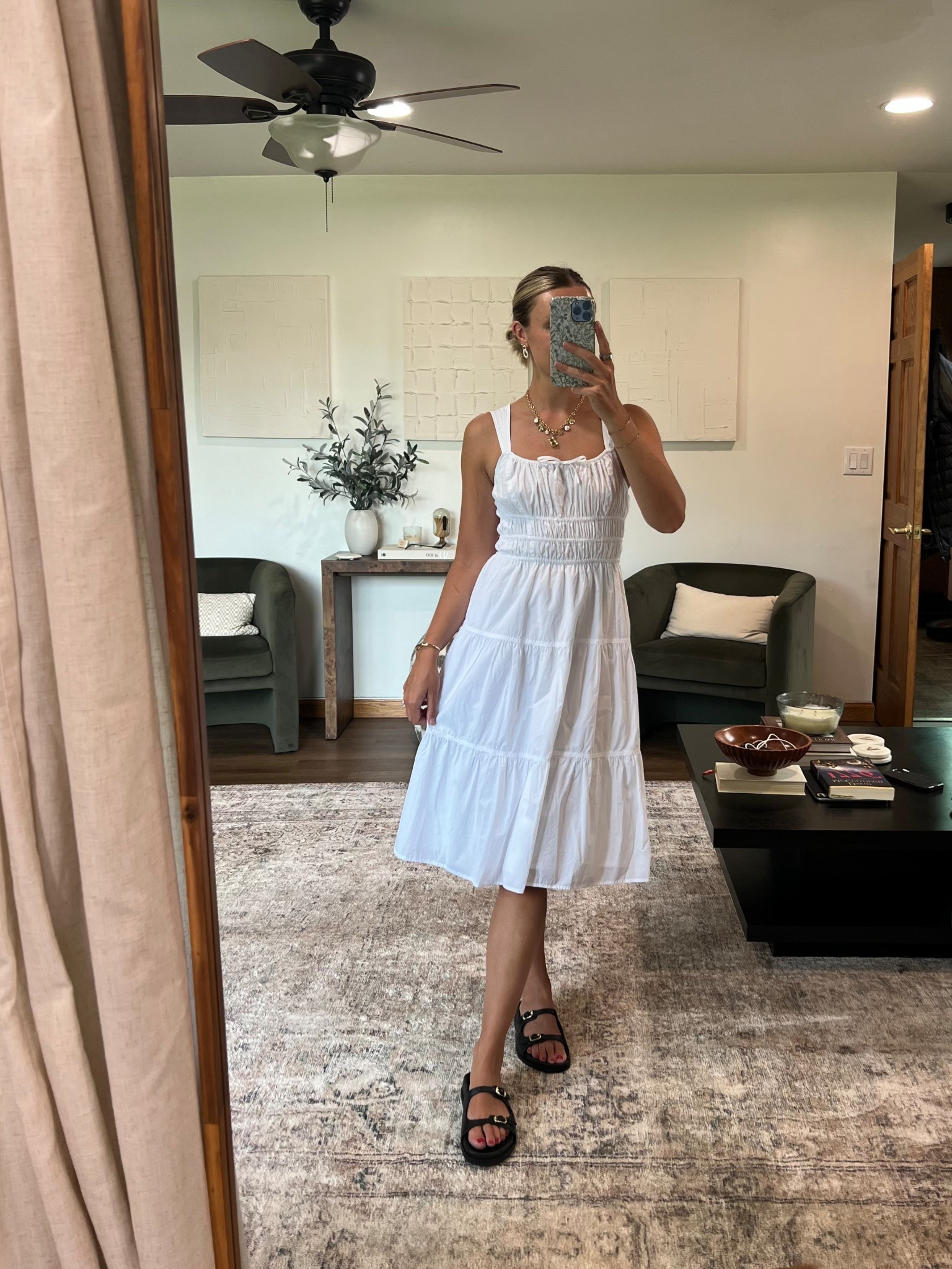 White midi summer dress - wearing size small

Aritzia dress, date night dress, black leather sandals, cotton dress, vacation outfit 

#LTKFindsUnder100 #LTKShoeCrush #LTKStyleTip