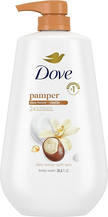 Dove Body Wash with Pump Pamper Shea Butter & Vanilla for 24hr Lotion-Soft Skin Moisturizing Skin... | Amazon (US)