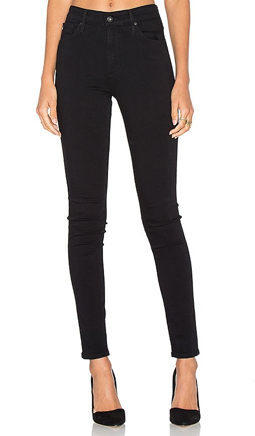 AG Adriano Goldschmied Farrah Skinny in Black. - size 23 (also in 24,25,26,27,28,29,30) | Revolve Clothing