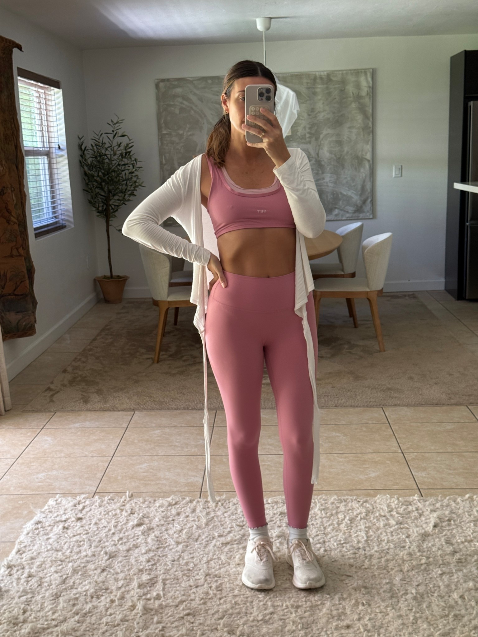 Feeling extra girly 🎀 set is so soft, doesn’t cut in and love the double bra #activewear #pilates #pilatesoutfit #workoutset #workoutoutfit

#LTKActive