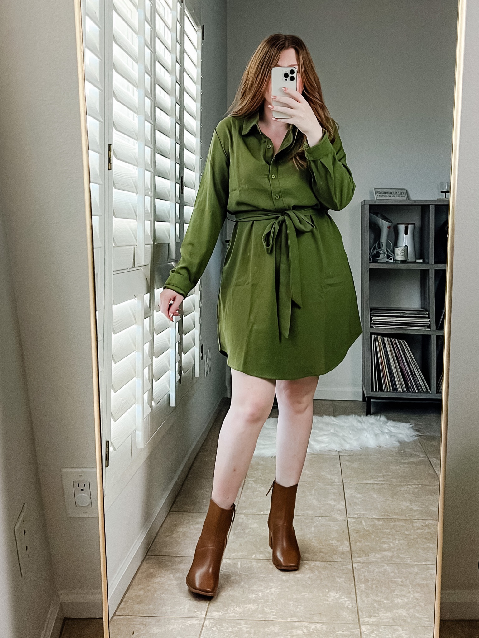 Amazon dress with ankle boots. Walmart boots. Fall dress. Fall outfit. Workwear. 

#LTKshoecrush #LTKunder50 #LTKworkwear