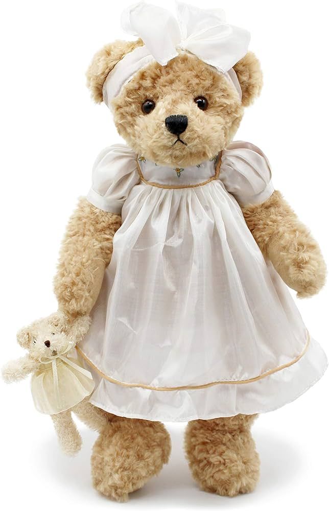 oitscute Teddy Bears Baby Cute Soft Plush Stuffed Animal Toy for Girl Women 16" (White Lace) | Amazon (US)