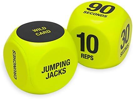 SPRI Exercise Dice (6-Sided) - Game for Group Fitness & Exercise Classes - Includes Push Ups, Squats | Amazon (US)