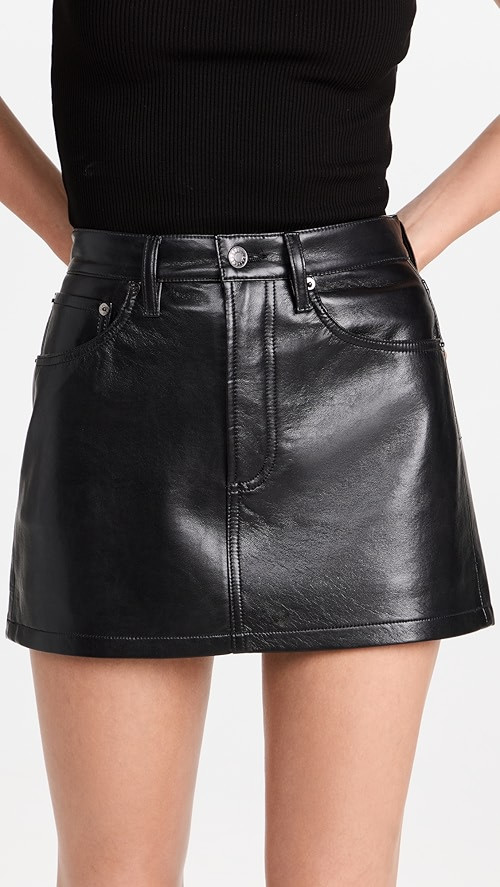 AGOLDE Leather Liv Miniskirt | SHOPBOP | Shopbop