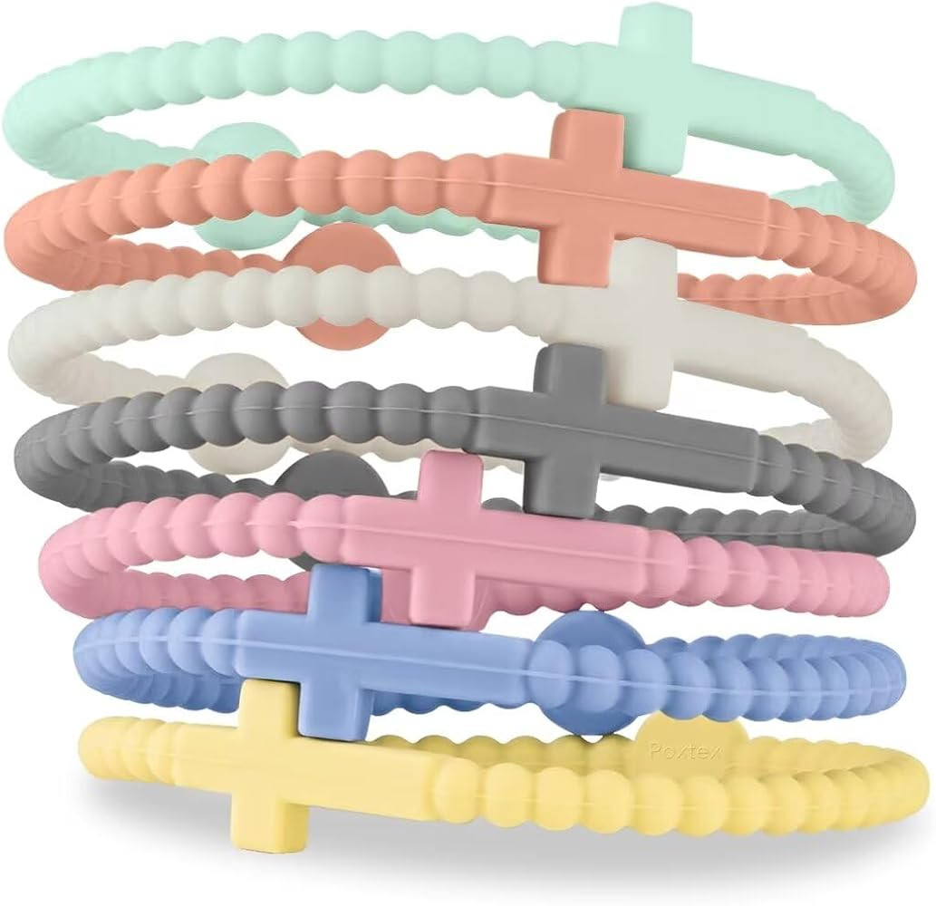 Jesus Bracelet, Silicone Cross Bracelet, Religious Rubber Bracelets Bulk, Christian Catholic Vale... | Amazon (US)